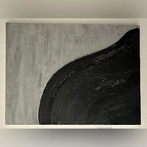 BLACK WAVE - Large Textured Wall Art